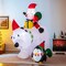 Costway 7 FT Tall Inflatable Polar Bear with Penguin Gift Bags & Gift Box Shaking Head